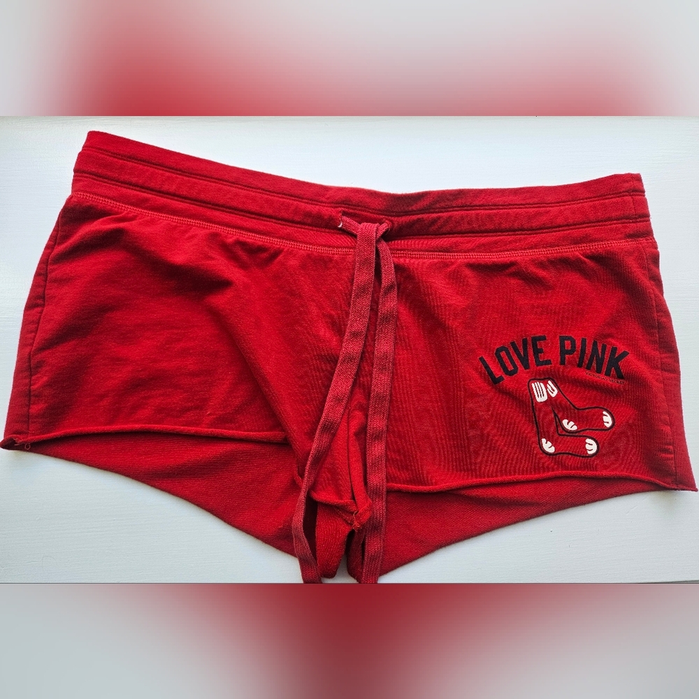 Victoria Secret VS size Large LOVE PINK red sox shorts